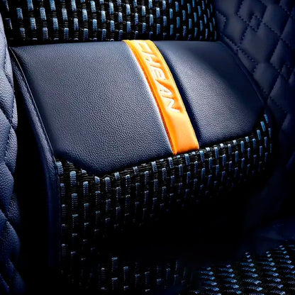 Fundas Completas para Asientos de Coche en cuero Italiano universal + REGALO: alfombrillas completas incluidas