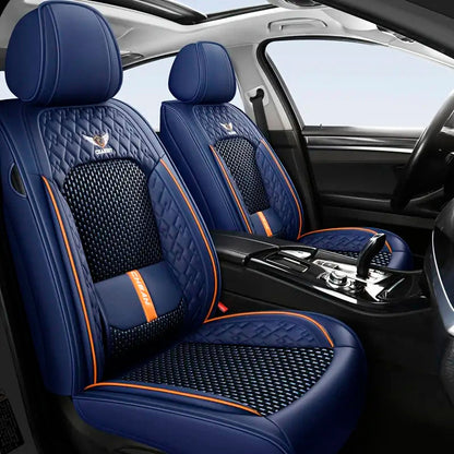 Fundas Completas para Asientos de Coche en cuero Italiano universal + REGALO: alfombrillas completas incluidas