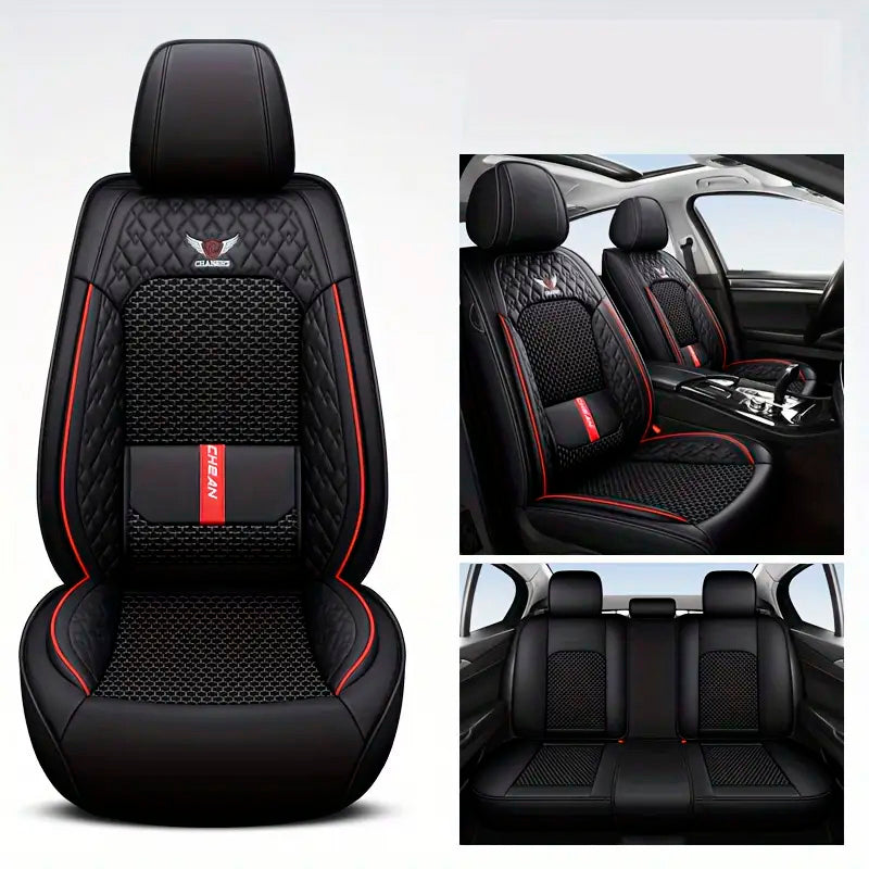 Fundas Completas para Asientos de Coche en cuero Italiano universal + REGALO: alfombrillas completas incluidas